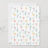 Bloemen Happy Easter Schattige Modern Pastel Flowe Feestdagenkaart (Achterkant)