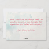 Bloemen "Happy Moederdag" Kaart (Achterkant)