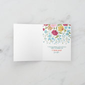  bloemen Happy Moederdag Kaart (Binnen)