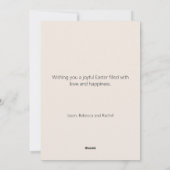 Bloemen Happy Pasen Basket Groeten Feestdagenkaart (Achterkant)