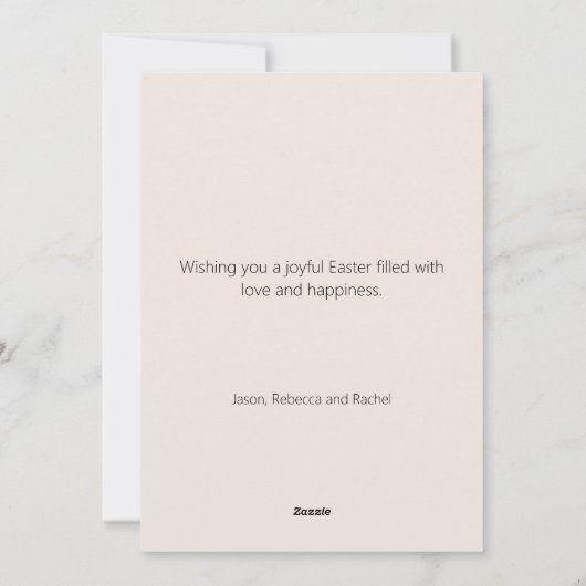 Bloemen Happy Pasen Basket Groeten Feestdagenkaart (Achterkant)