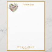 Bloemen Hart Boeket Liefde Elegant Chic Personaliz (Voorkant)