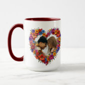 Bloemen Hart Foto en Gedicht Mok (Links)