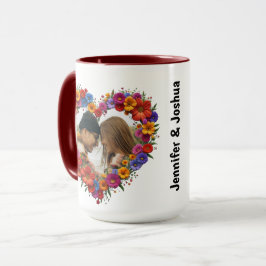  Bloemen Hart Foto en Gedicht Mok