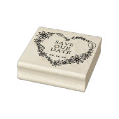 Bloemen Hart Krans Bewaar onze Datum Rubberstempel (Stempel)