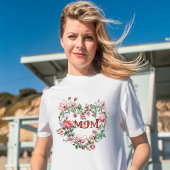 Bloemen Hart Krans - MOM T-shirt
