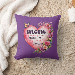 Bloemen hart Moederdag Cadeau_ Ze zal liefde Kussen