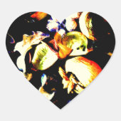  bloemen hart sticker (Voorkant)