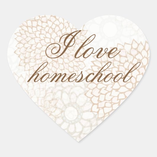  bloemen hart sticker (Voorkant)