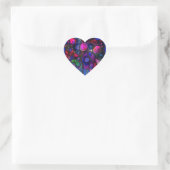 Bloemen Hart Sticker (Tas)
