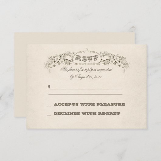  Bloemen Hart Wedding RSVP Design (Voorkant / Achterkant)