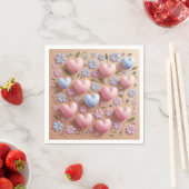 Bloemen Harten Cocktail servetten (Insitu)