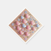 Bloemen Harten Cocktail servetten (Hoek)