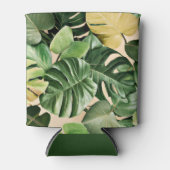 Bloemen/Hawaïaans/Tropisch blad Blikjeskoeler (Voorkant)