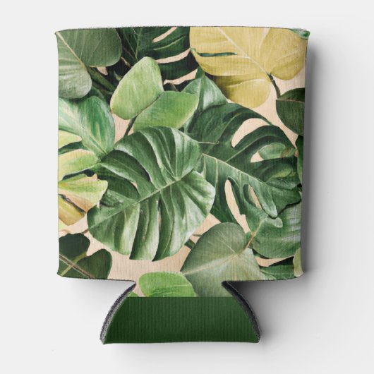 Bloemen/Hawaïaans/Tropisch blad Blikjeskoeler (Voorkant)