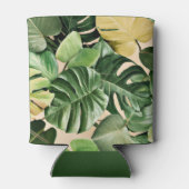 Bloemen/Hawaïaans/Tropisch blad Blikjeskoeler (Achterkant)