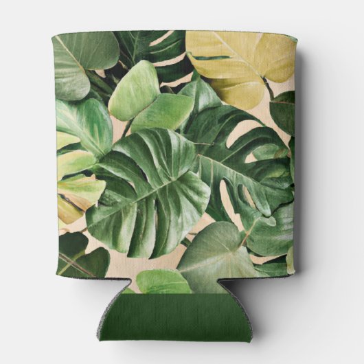 Bloemen/Hawaïaans/Tropisch blad Blikjeskoeler (Achterkant)