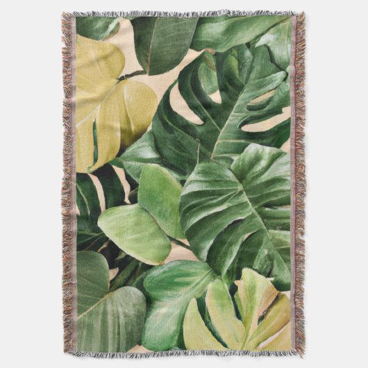 Bloemen/Hawaïaans/Tropisch blad Deken (Voorkant Verticaal)