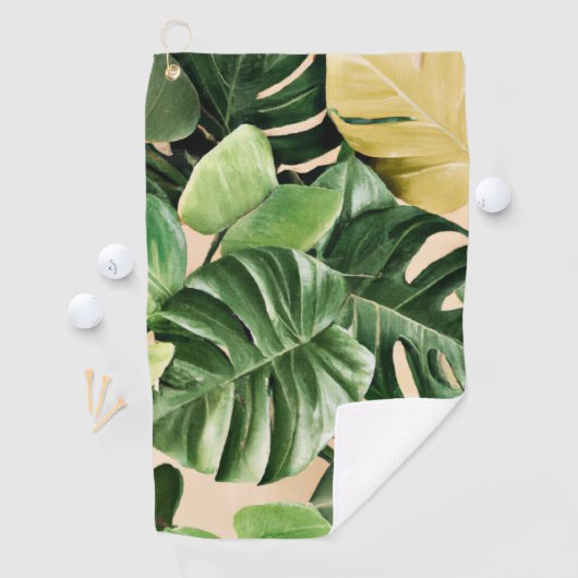 Bloemen/Hawaïaans/Tropisch blad Golfhanddoek (Insitu)