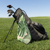 Bloemen/Hawaïaans/Tropisch blad Golfhanddoek (Groen)