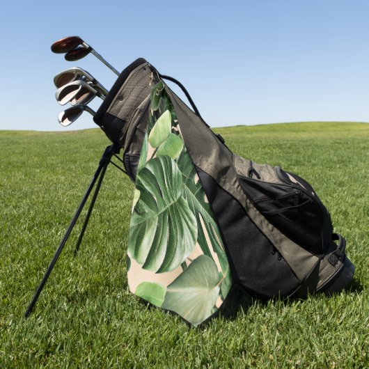 Bloemen/Hawaïaans/Tropisch blad Golfhanddoek (Groen)