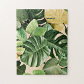 Bloemen/Hawaïaans/Tropisch blad Legpuzzel (Verticaal)