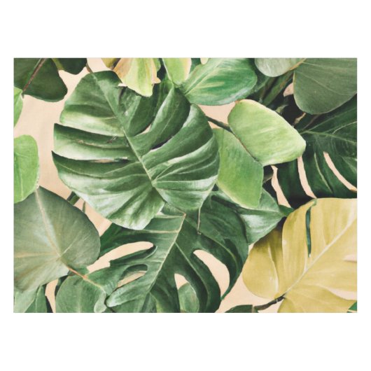 Bloemen/Hawaïaans/Tropisch blad Tafelkleed (Voorkant (Horizontaal))