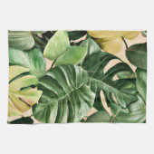 Bloemen/Hawaïaans/Tropisch blad Theedoek (Horizontaal)