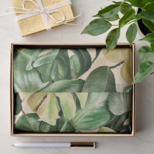 Bloemen/Hawaïaans/Tropisch blad Tissuepapier (Geschenk)