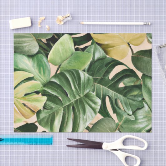 Bloemen/Hawaïaans/Tropisch blad Tissuepapier (Craft)