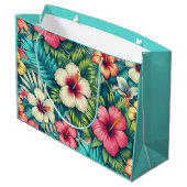 Bloemen Hawaïaans/tropisch Groot Cadeauzakje (Achterkant Gekanteld)