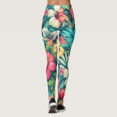 Bloemen Hawaïaans/tropisch Leggings (Achterkant)