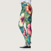 Bloemen Hawaïaans/tropisch Leggings (Links)