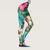 Bloemen Hawaïaans/tropisch Leggings (Rechts)