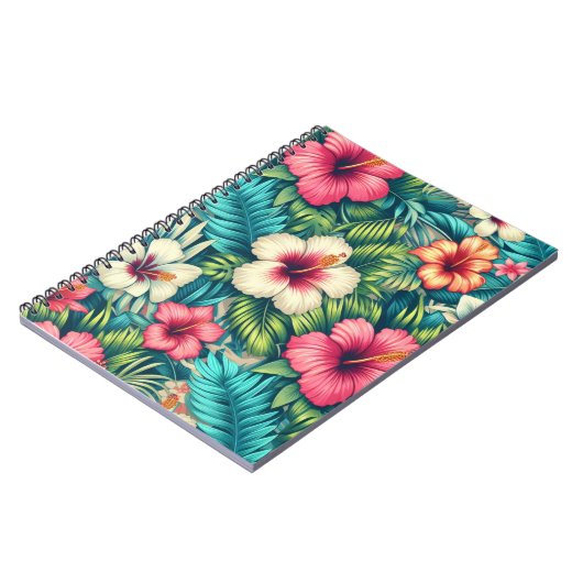 Bloemen Hawaïaans/tropisch Notitieboek (Linkerzijde)