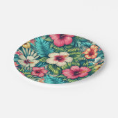 Bloemen Hawaïaans/tropisch Papieren Bordje (Gekanteld)
