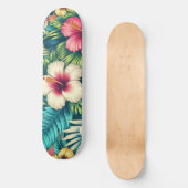 Bloemen Hawaïaans/tropisch Persoonlijk Skateboard (Voorkant)