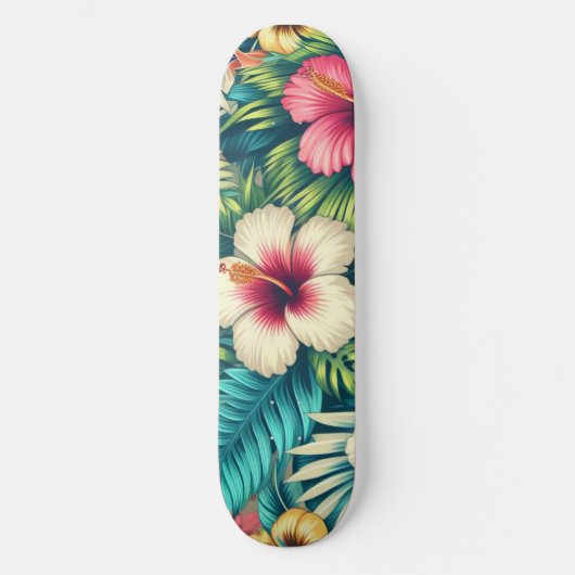 Bloemen Hawaïaans/tropisch Persoonlijk Skateboard (Voorkant)