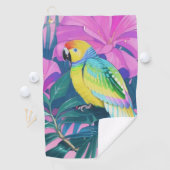 Bloemen/Hawaïanen/Tropisch/papegaai Golfhanddoek (Insitu)