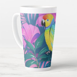 Bloemen/Hawaïanen/Tropisch/papegaai Latte Mok