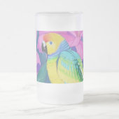 Bloemen/Hawaïanen/Tropisch/papegaai Matglas Bierpul (Center)