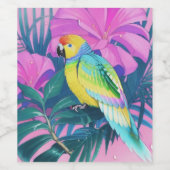 Bloemen/Hawaïanen/Tropisch/papegaai Wijn Etiket (Enkel label)