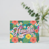 Bloemen Hawaii Reizen Briefkaart (Staand voorkant)