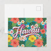 Bloemen Hawaii Reizen Briefkaart (Voorkant / Achterkant)