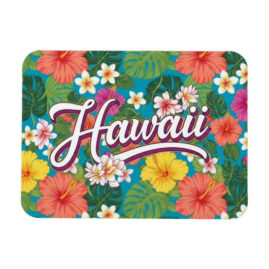 Bloemen Hawaii Reizen Magneet (Horizontaal)