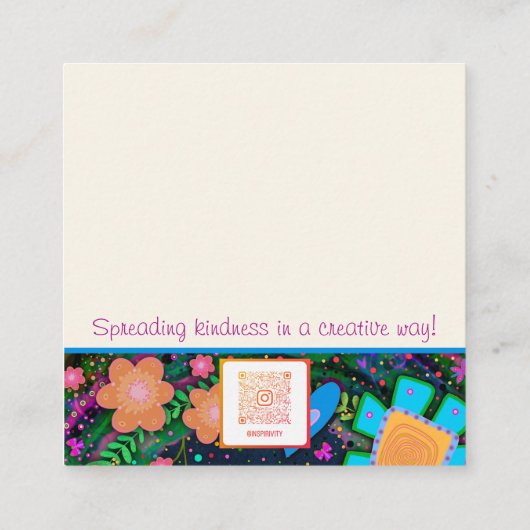  bloemen heb je deze vriendelijkheid Kaarten Vierkante Visitekaartje (Achterkant)