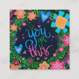 bloemen heb je deze vriendelijkheid Kaarten Vierkante Visitekaartje