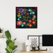 bloemen heb je dit hart inspiratie poster (Thuiskantoor)