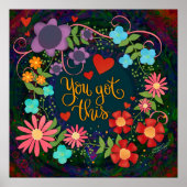 bloemen heb je dit hart inspiratie poster (Voorkant)