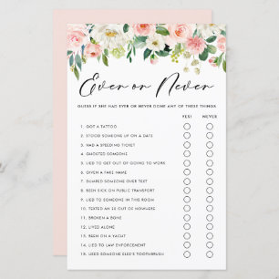 bloemen hebben me nooit ooit een Shower Game